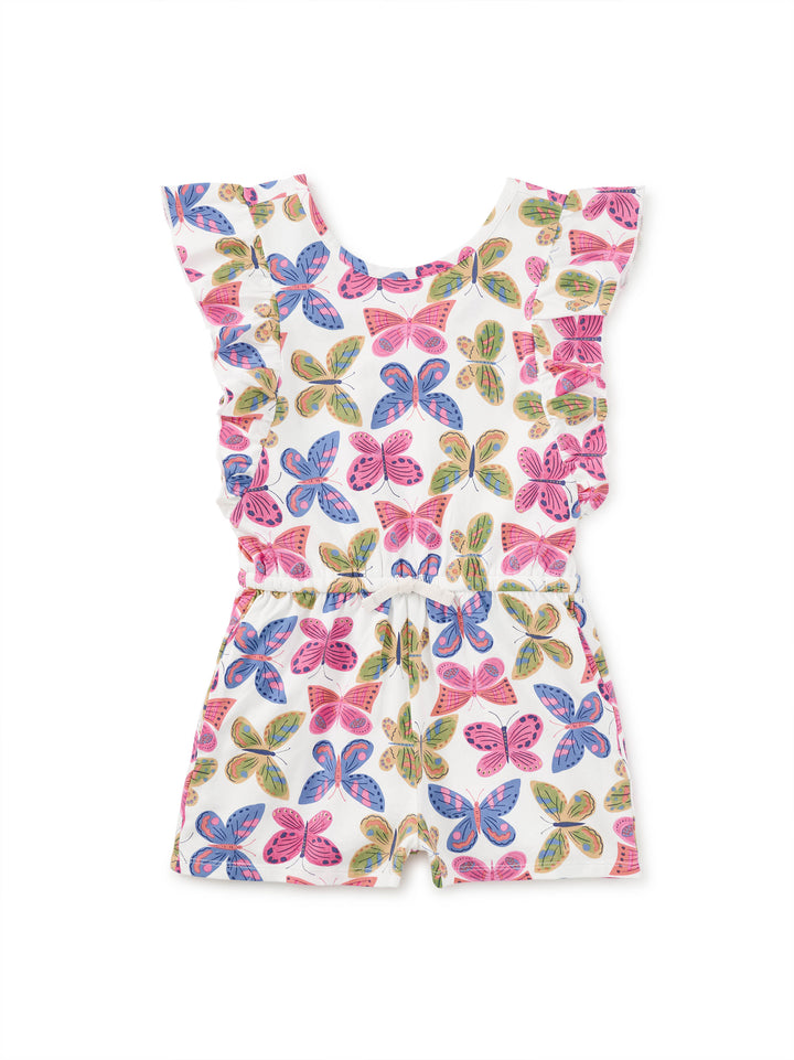 Tea Collection – Flutter Sleeve Romper in Butterflies