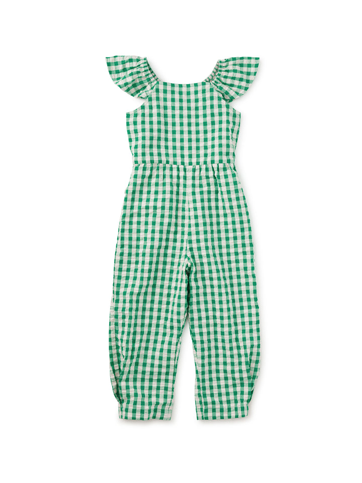 Tea Collection – Flutter Strap Jumpsuit in Garden Party Check