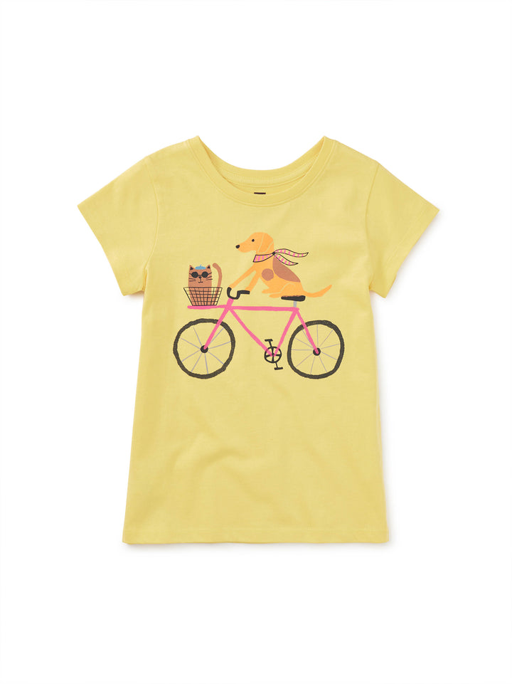 Tea Collection – Woof & Whisker on Weels Graphic Tee in Lemongrass