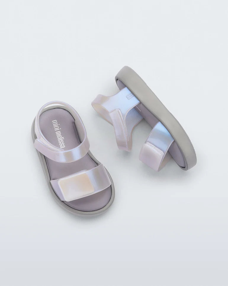 Mini Melissa – Jump Sandals in Pearly Blue