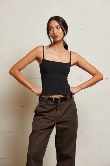 Perfect White Tee - Bea 90's Camisole in Black