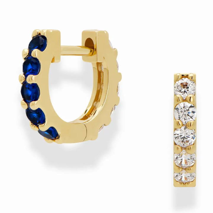 Mod + Jo - Harlow Reversible Birthstone Huggies in September Sapphire