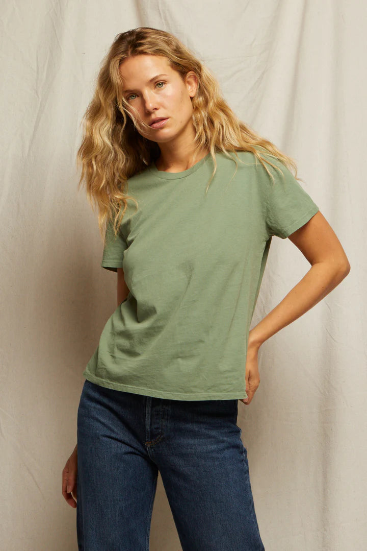 Perfect White Tee - Harley Boxy Crew in Aloe