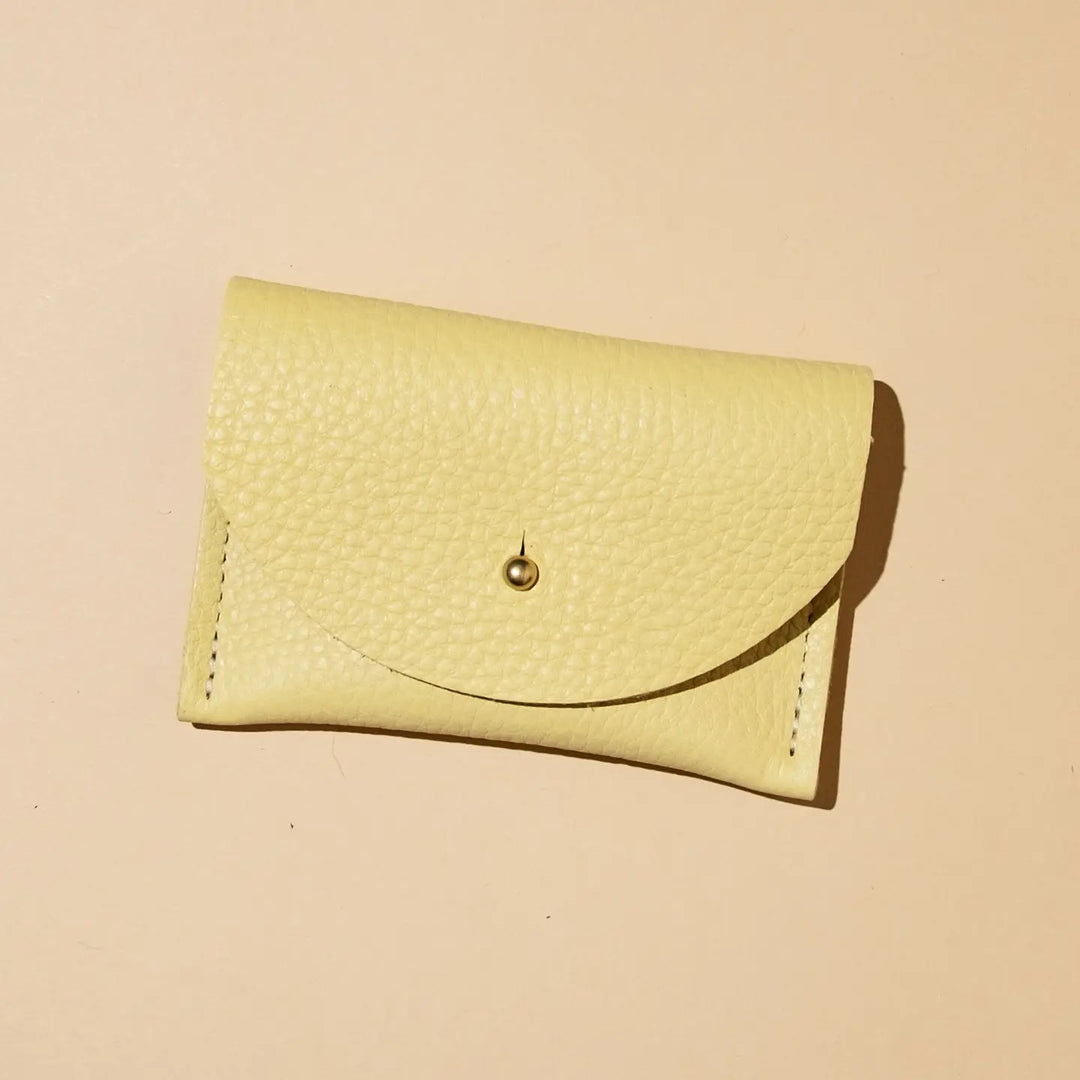 Primecut – Card Holder in Butter Yellow Leather