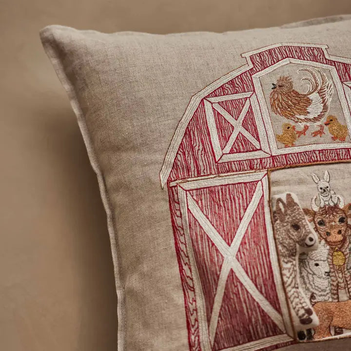 Coral & Tusk – Red Barn Pocket Pillow with Insert