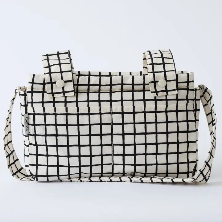 Kindred Bravely - Stroller Party Caddy Bag in Black Grid