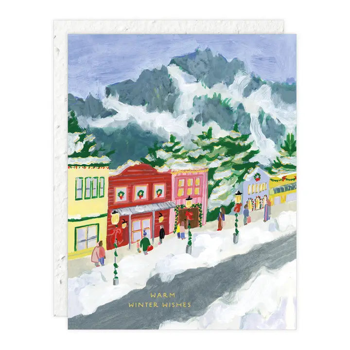 Seedlings - Winter Village Holiday Greeting Card
