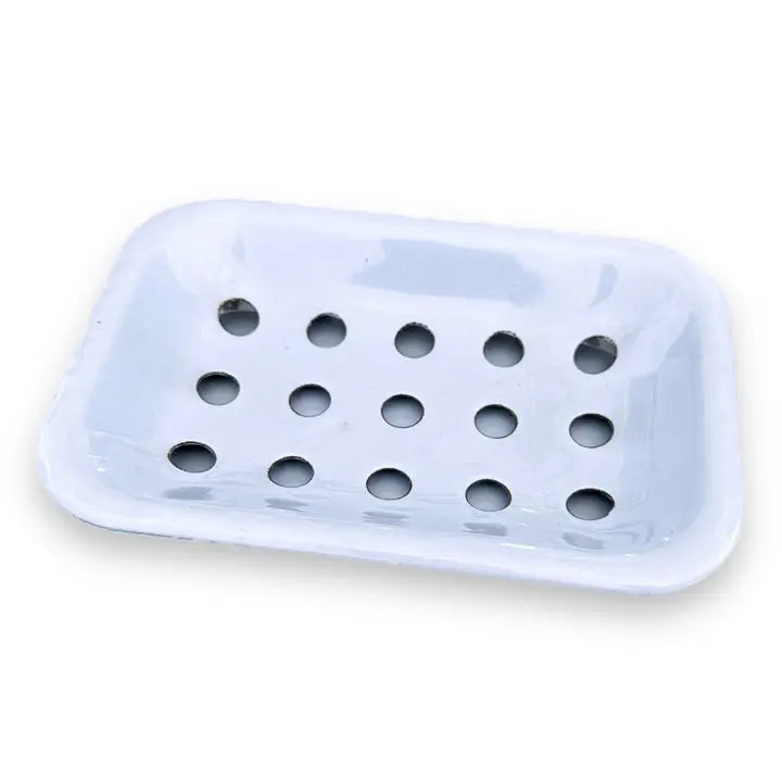 Enamel Soap Dish in Hydrangea Blue