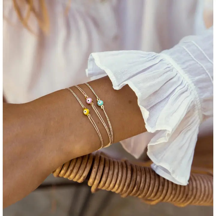 Sophie Deschamps Bijoux – Leo Enamel Evil Eye Bracelet