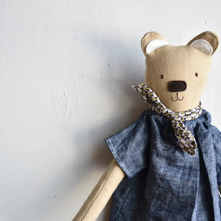 Woolgrass Farm – Agatha the Bear Doll – Chambray