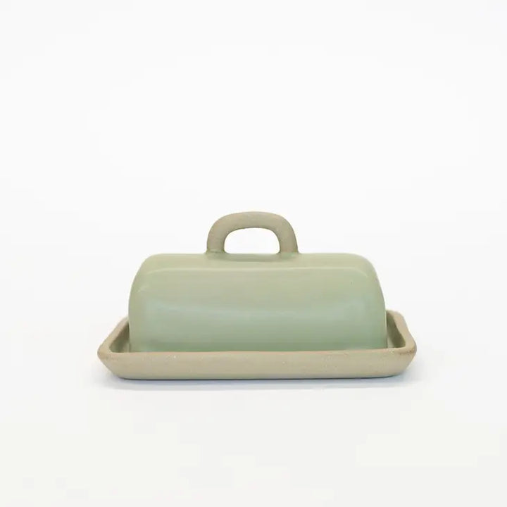 Jars of Dust – Hand-Made Ceramic Butter Dish in Sage