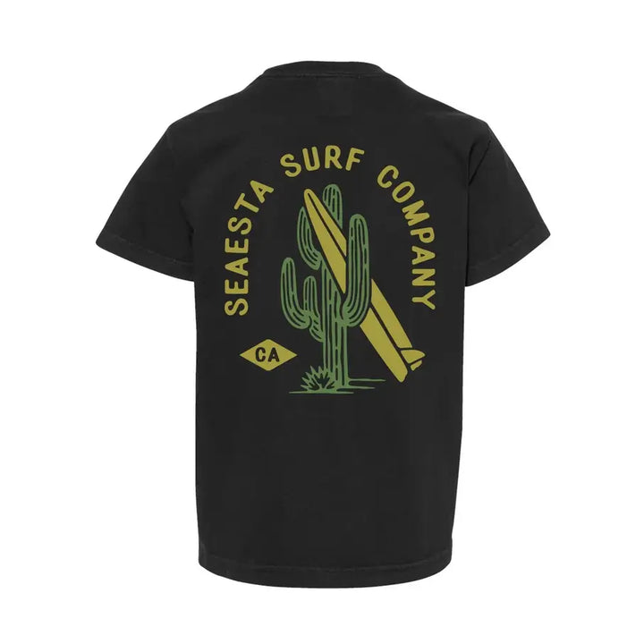 Seaesta Surf- Surf Cactus Tee in Charcoal