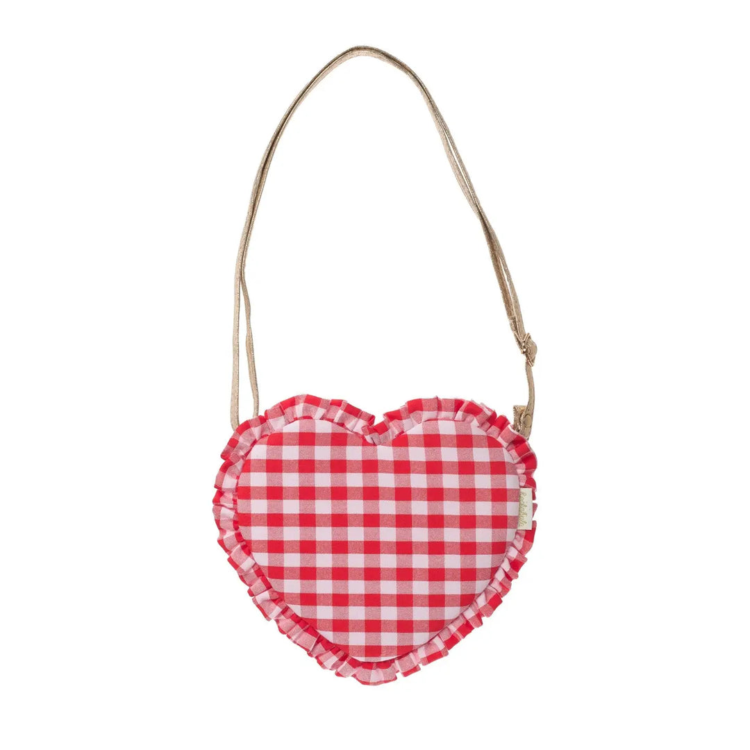 Rockahula Kids – Gingham Ruffle Heart Bag