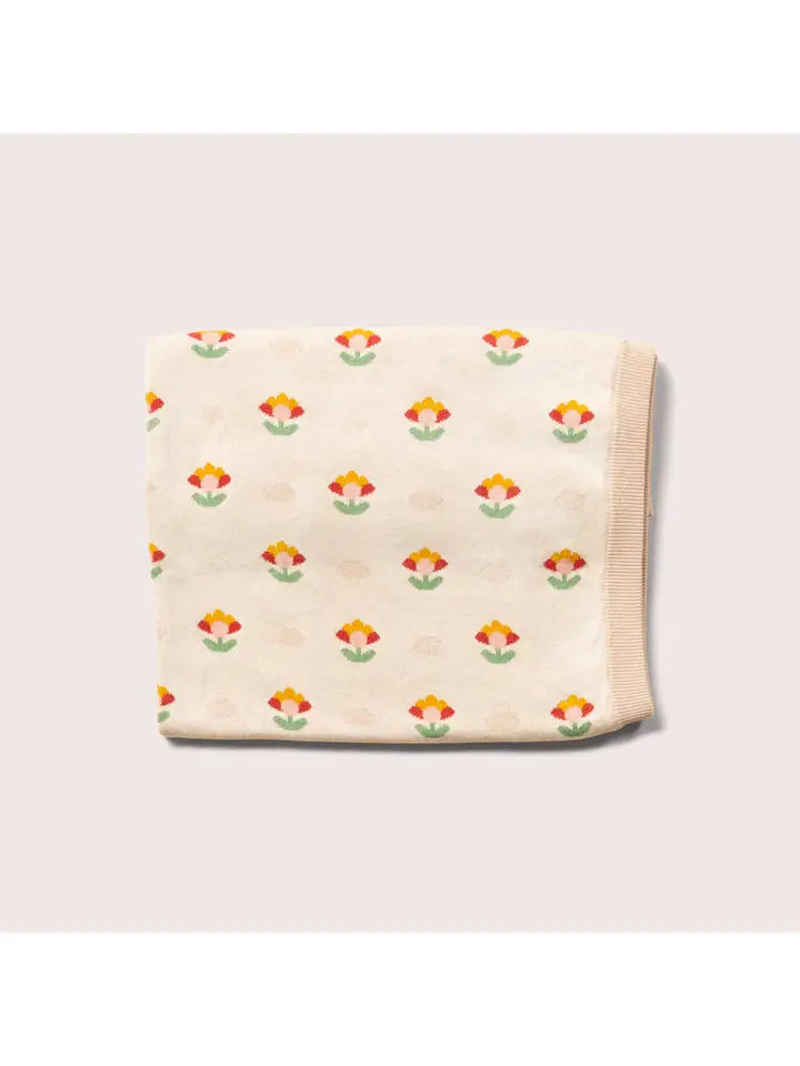 Little Green Radicals –– Flower Soft Knit Blanket