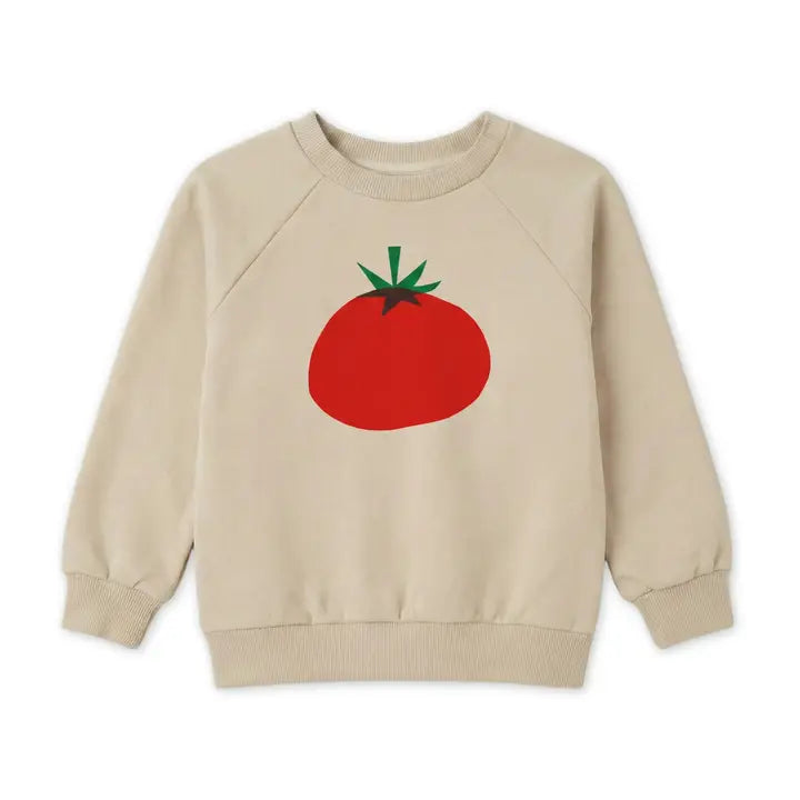 Bug + Bean – Organic Cotton Sweatshirt in Cream Tomato
