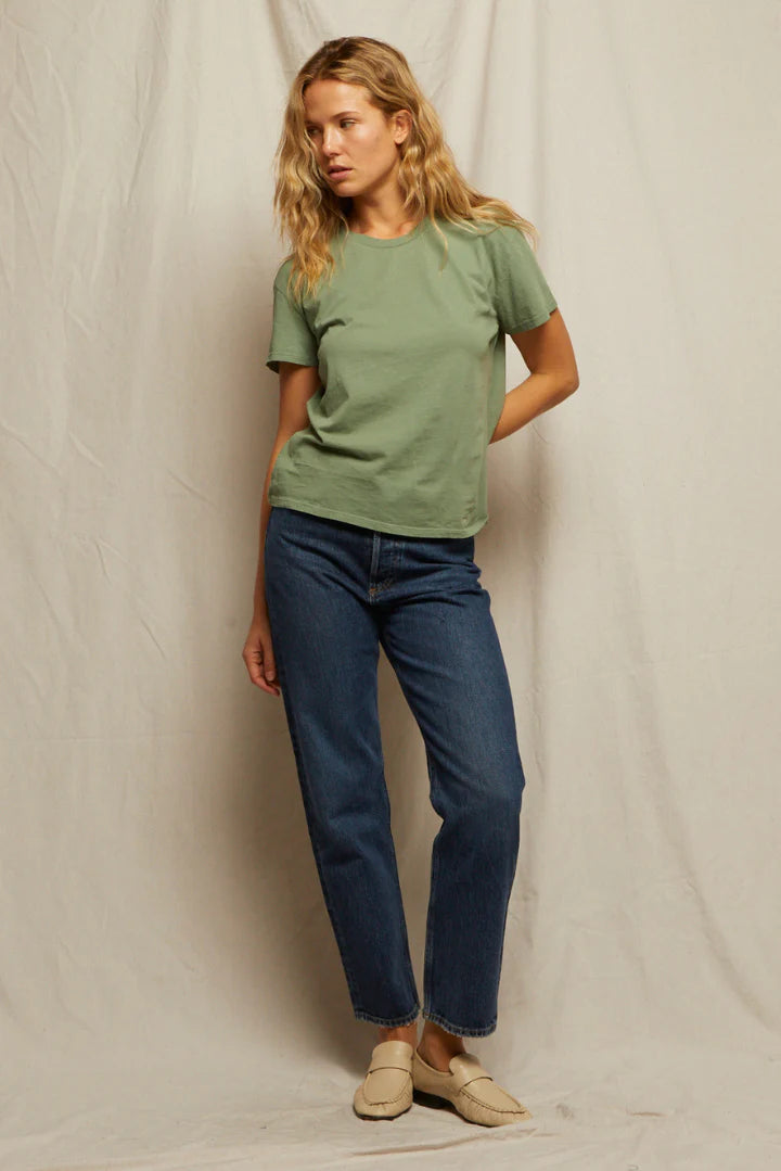 Perfect White Tee - Harley Boxy Crew in Aloe