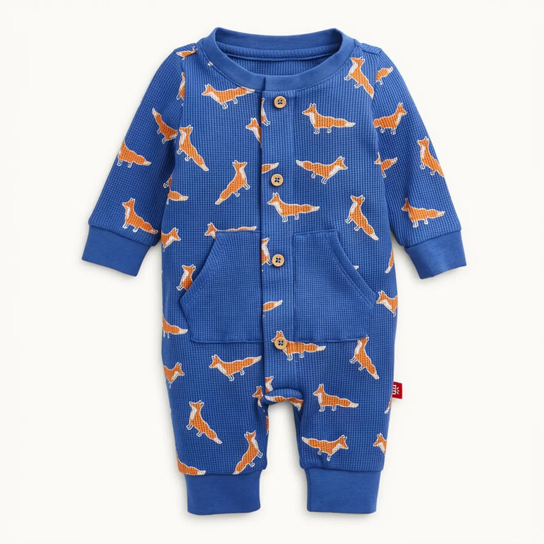 Magnetic Me - Waffle Foxes Romper
