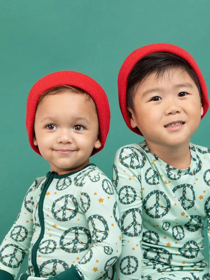 Bird and Bean – Bamboo Pajamas in Peace + Joy Christmas