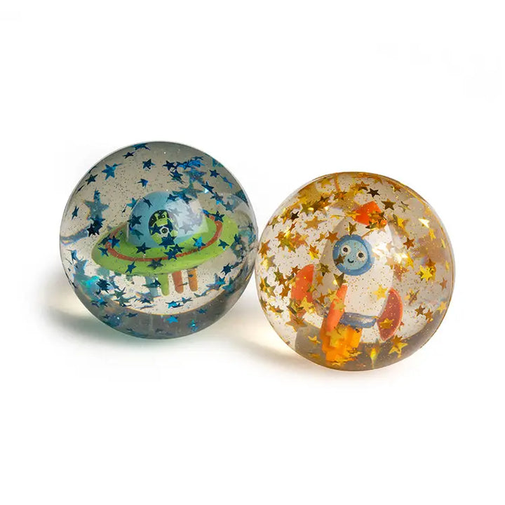 Huckleberry by Kikkerland - UFO and Rocket Ship Bouncy Balls