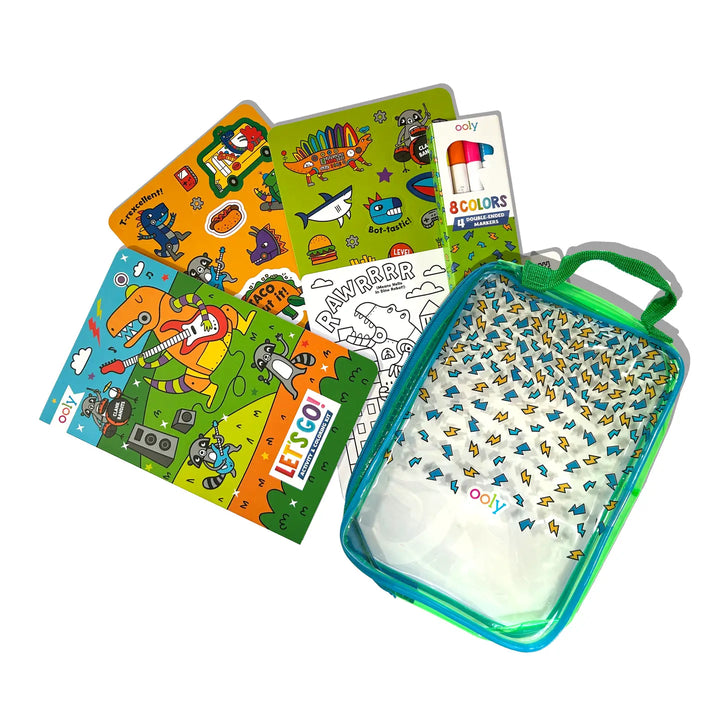 Ooly – Let's Go! Activity & Color Kit in Robo Dinos