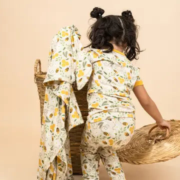 Emerson and Friends- Happy Honey Bees Luxury Bamboo Blanket
