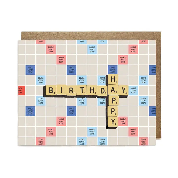 Ula Bloom - Happy Birthday Scrabble Card