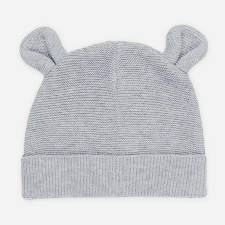 Quincy Mae – Baby Bear Beanie in Heathered Dusty Blue