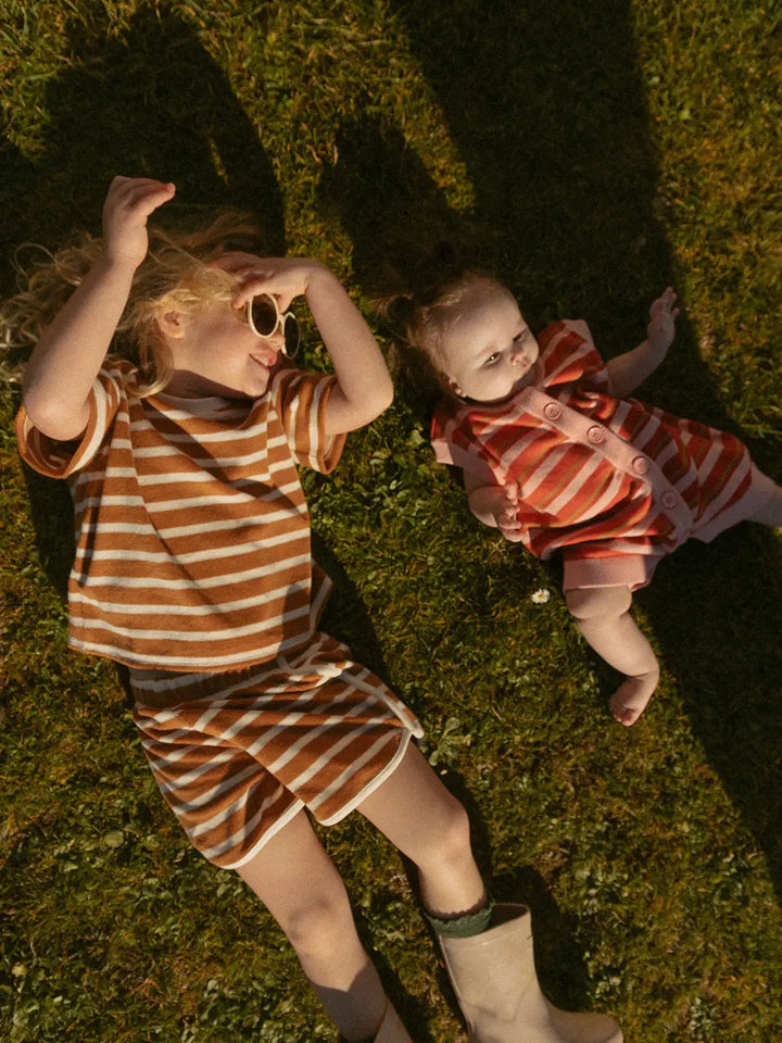 Winnie + Crew - Sterling Set in Apple Cinnamon Stripe