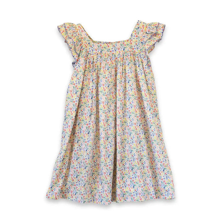 Beet World – Everly Square Neck Dress in Yellow Petal Confetti
