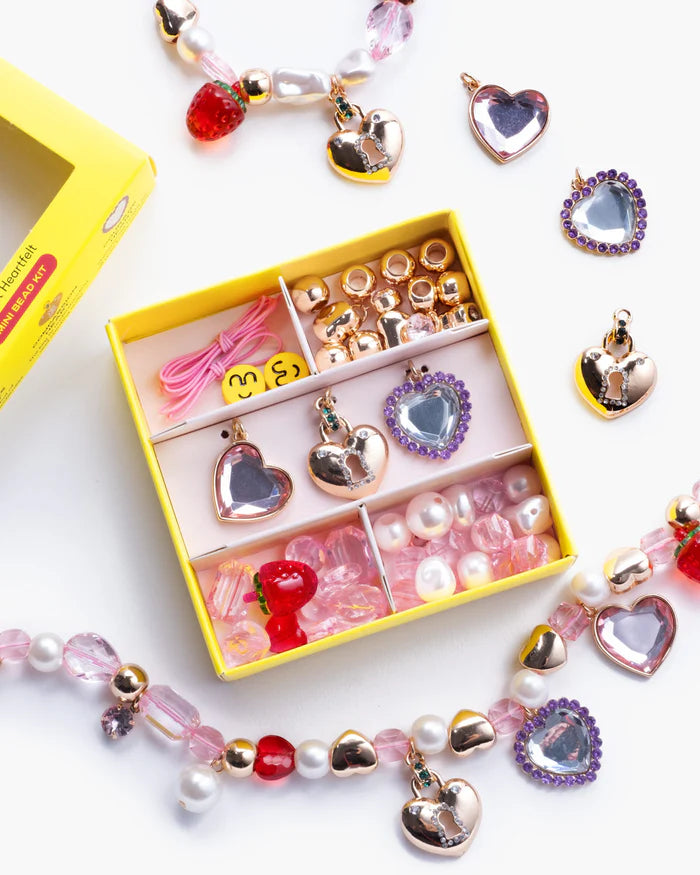 Super Smalls – Pink & Purple Heart Charm Mini Bead Kit