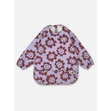 Milk Teeth – Smocked Bib in Violet Sunflowers