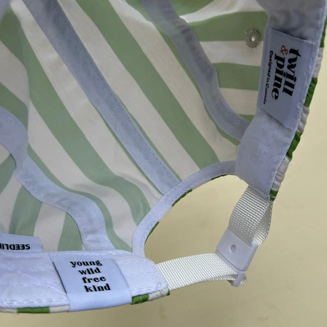 Twill & Pine – Kid's Five-Pane Hat in Vintage Stripe