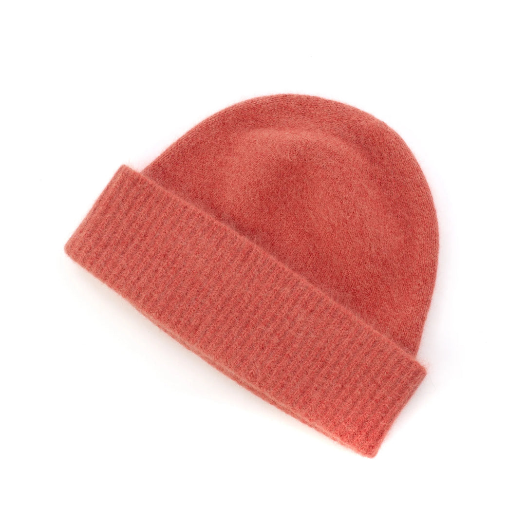 C.T Plage – Raccoon Wool Beanie in Vermillion
