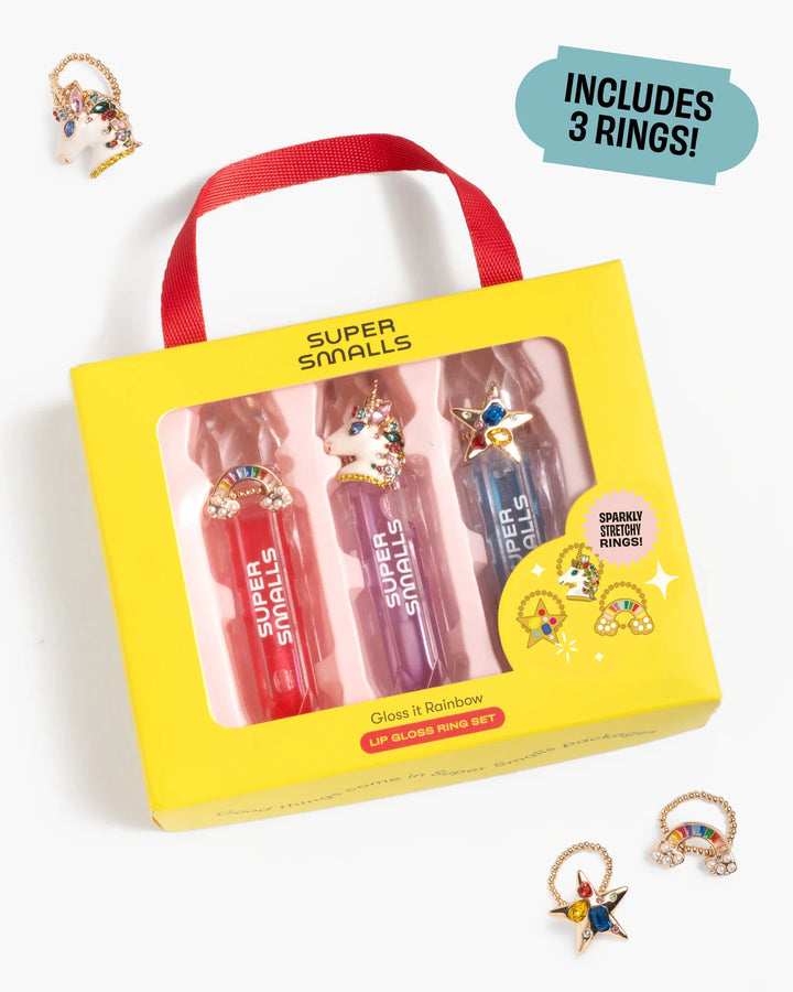 Super Smalls – Gloss It Rainbow Lip Gloss Ring Set