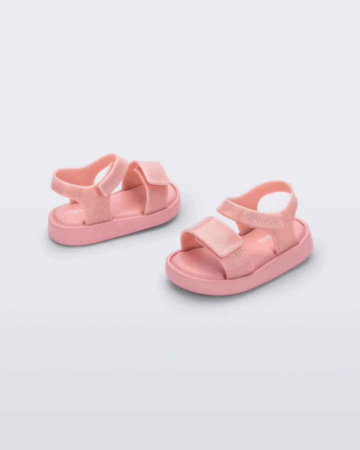 Mini Melissa – Jump Sandals in Glitter Pink