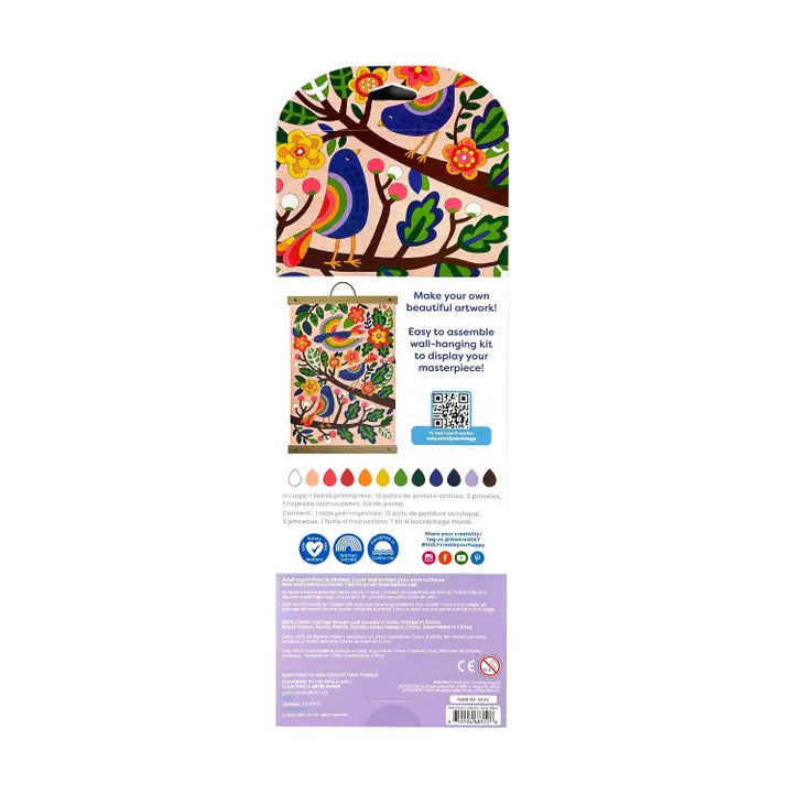 Ooly - Paintology Paint by Number Canvas Kit in Blue Birds