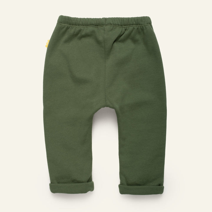 Mon Coeur – Embroidered Carrot Joggers in Green Pastures