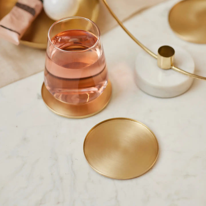 Fleck – Heirloom Brass Coasters - Set of 4