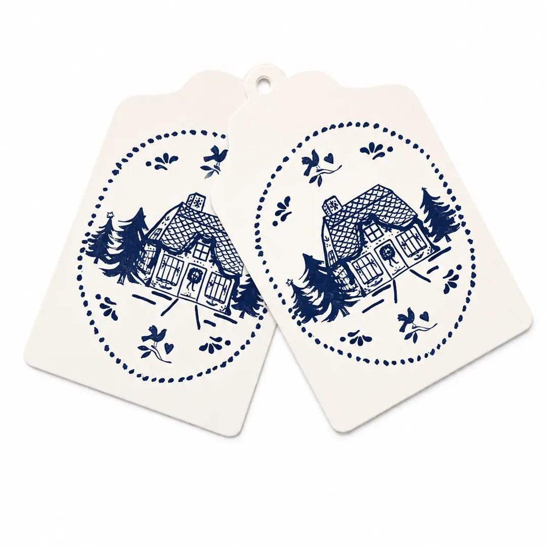 Parcel Paper - Delft Gingerbread House Gift Tags