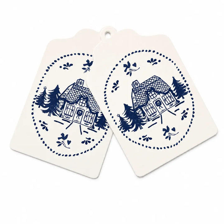 Parcel Paper - Delft Gingerbread House Gift Tags