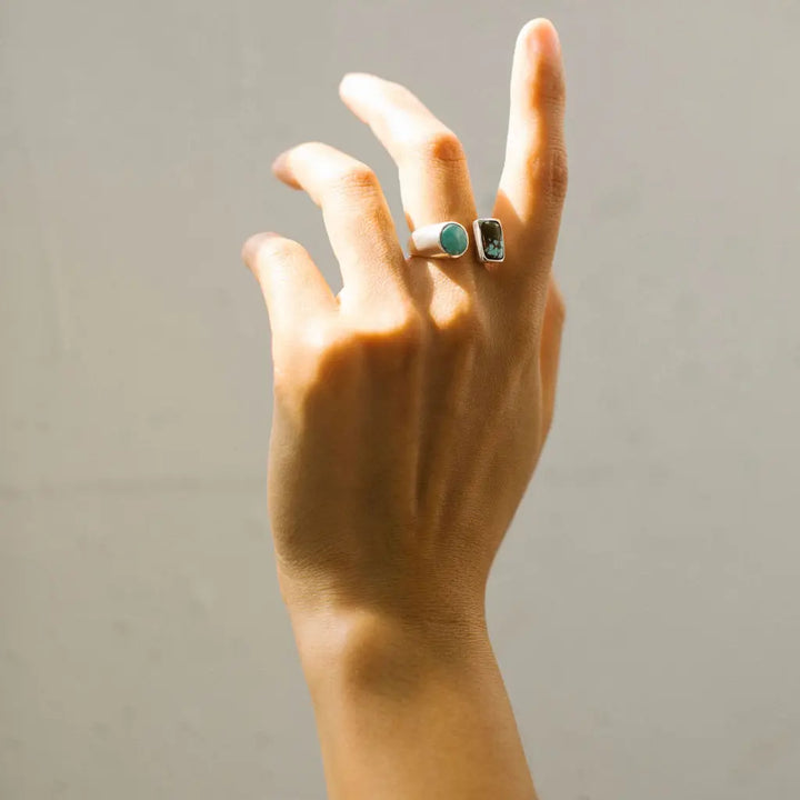Sarah Safavi Jewelry – Duality Split Ring in Turquoise