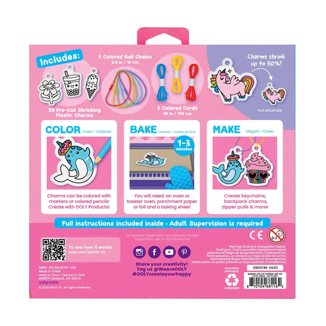 Ooly - Shrink-Its! D.I.Y. Shrink Art Kit in Cute Crew