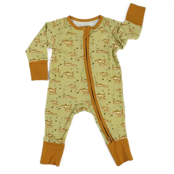 Mady & Max - Bamboo Zip Sleeper in Trout