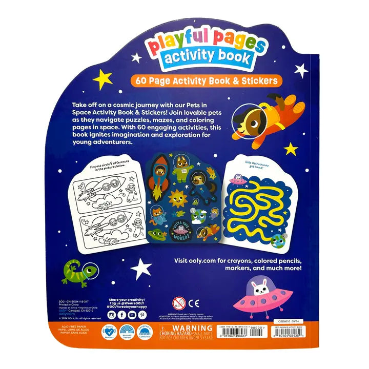 Ooly – Playful Pages Activity Book in Pets in Space