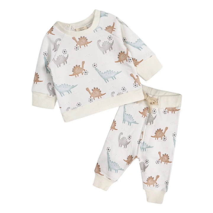 Viverano Organics – Sweatshirt & Jogger Set in Soccer Dino