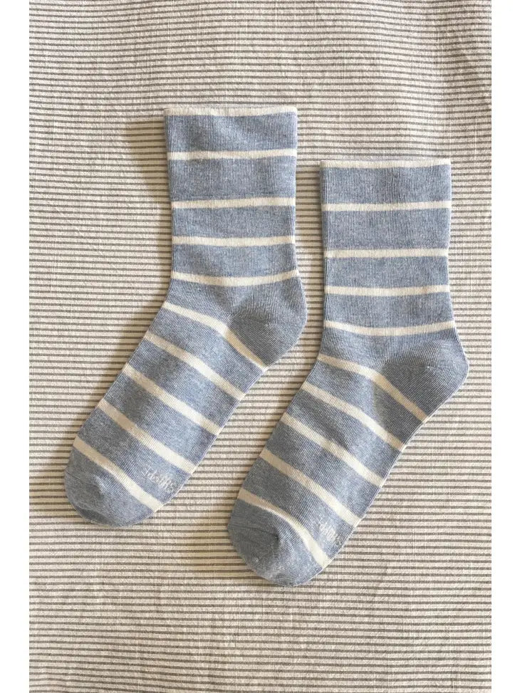 Le Bon Shoppe - White Stripe Wally Socks