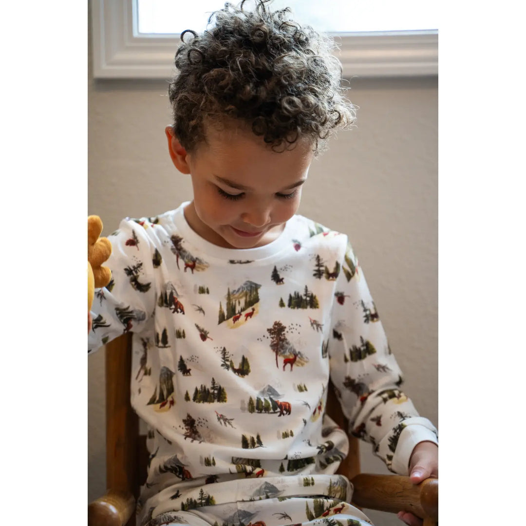 Mady & Max - Bamboo Cotton Blend Two Piece Pajamas in Wilderness