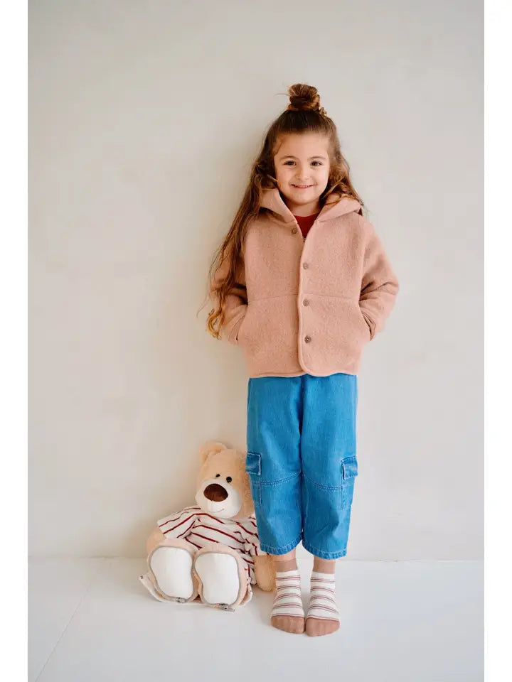 Finch & Fable - Wool Hooded Jacket in Biscuit