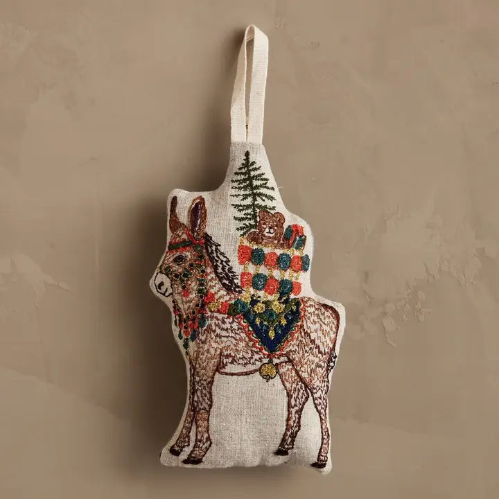 Coral & Tusk – Christmas Donkey Ornament