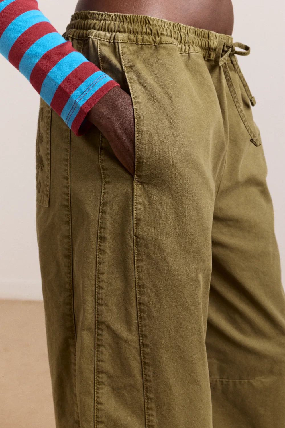 Damson Madder – Felix Twill Trousers in Olive